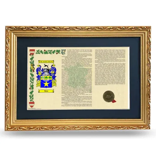 Brou Deluxe Armorial Landscape Framed - Gold