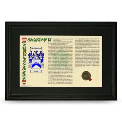 Brouille Deluxe Armorial Landscape Framed- Black