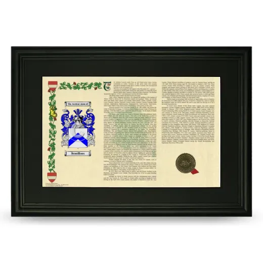 Brouillous Deluxe Armorial Landscape Framed- Black