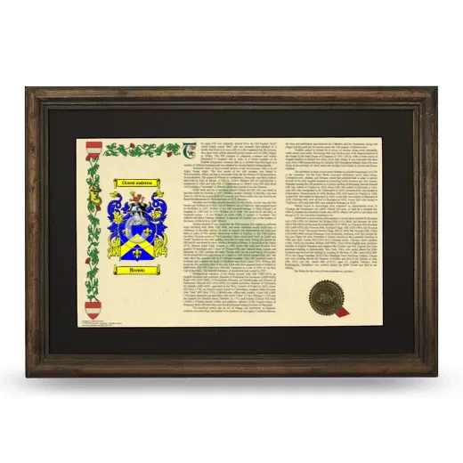 Brown Deluxe Armorial Landscape Framed - Brown