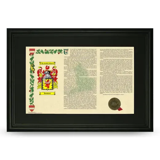 Brownet Deluxe Armorial Landscape Framed- Black
