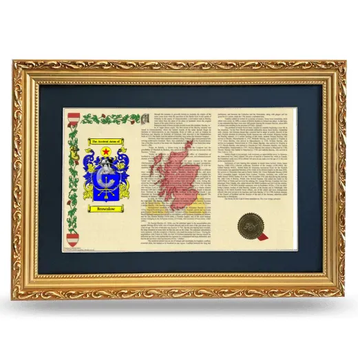 Brownlow Deluxe Armorial Landscape Framed - Gold