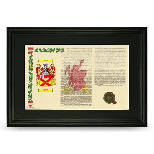 Brows Deluxe Armorial Landscape Framed- Black