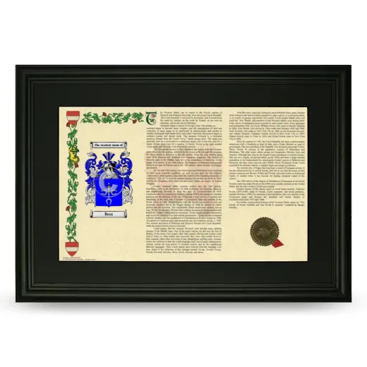 Broz Deluxe Armorial Landscape Framed- Black