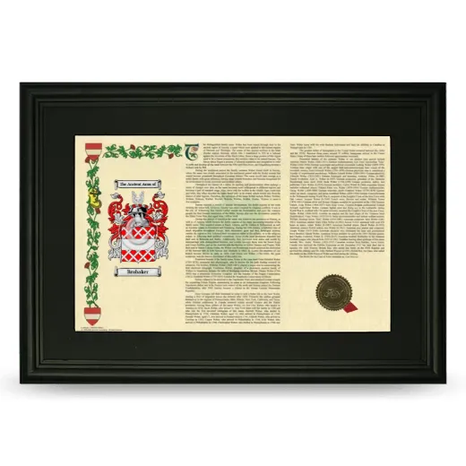 Brubaker Deluxe Armorial Landscape Framed- Black