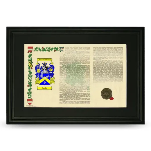 Brulin Deluxe Armorial Landscape Framed- Black