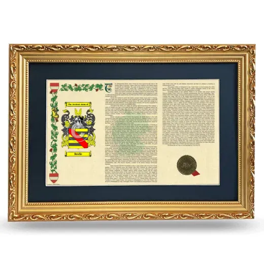 Brulle Deluxe Armorial Landscape Framed - Gold