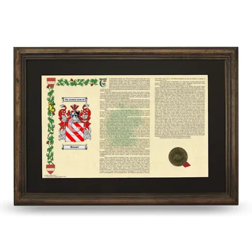 Bruner Deluxe Armorial Landscape Framed - Brown