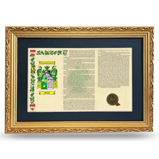 Brunig Deluxe Armorial Landscape Framed - Gold