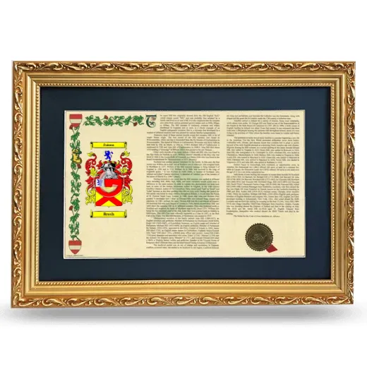 Brush Deluxe Armorial Landscape Framed - Gold