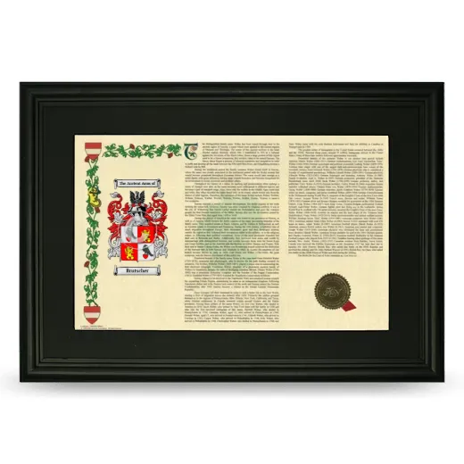 Brutscher Deluxe Armorial Landscape Framed- Black