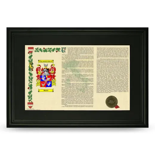 Brutti Deluxe Armorial Landscape Framed- Black