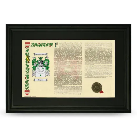 Bruynes Deluxe Armorial Landscape Framed- Black