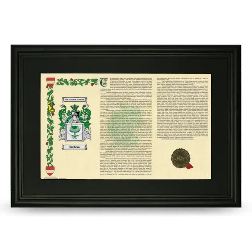 Buchens Deluxe Armorial Landscape Framed- Black