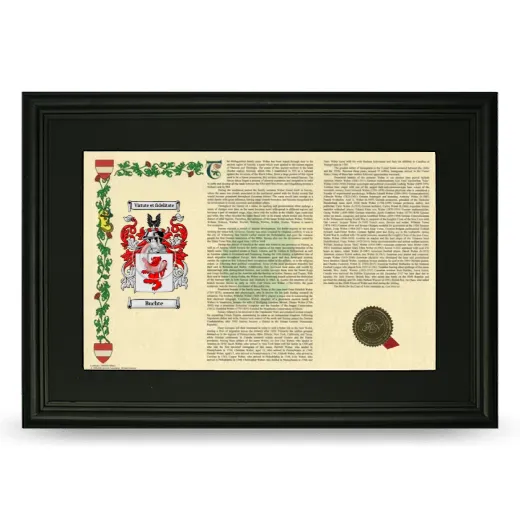 Buchte Deluxe Armorial Landscape Framed- Black