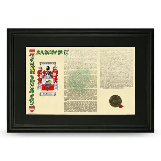 Buchwalde Deluxe Armorial Landscape Framed- Black