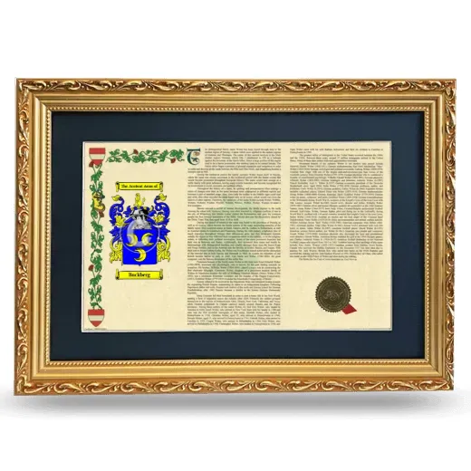 Buckberg Deluxe Armorial Landscape Framed - Gold