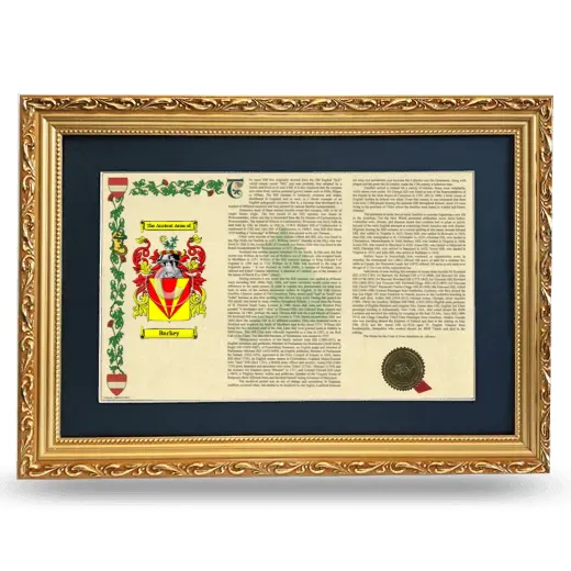 Buckey Deluxe Armorial Landscape Framed - Gold