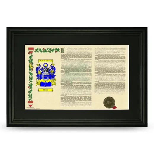 Budes Deluxe Armorial Landscape Framed- Black