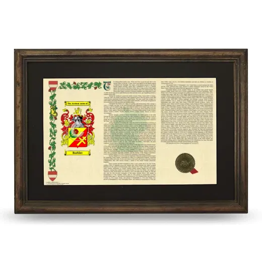 Buehler Deluxe Armorial Landscape Framed - Brown