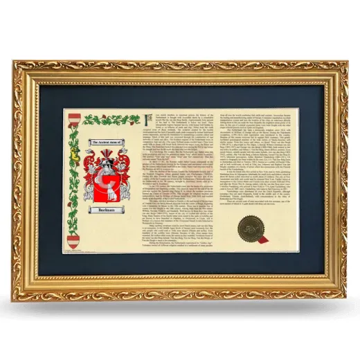 Buelman Deluxe Armorial Landscape Framed - Gold