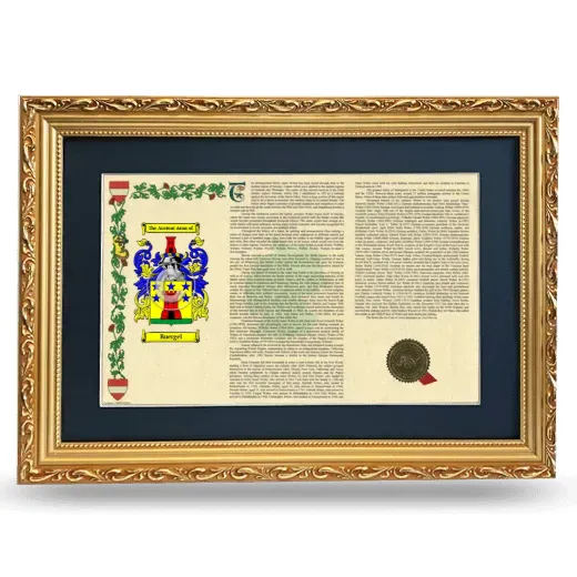 Buergel Deluxe Armorial Landscape Framed - Gold
