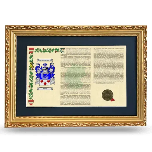 Buers Deluxe Armorial Landscape Framed - Gold