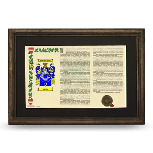 Buffin Deluxe Armorial Landscape Framed - Brown