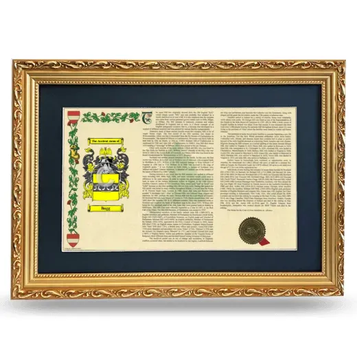 Bugg Deluxe Armorial Landscape Framed - Gold