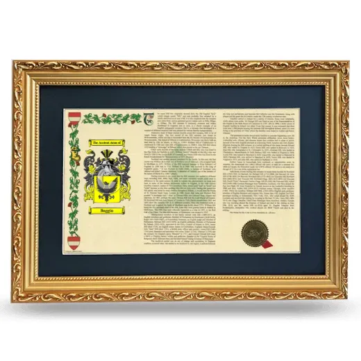Buggin Deluxe Armorial Landscape Framed - Gold