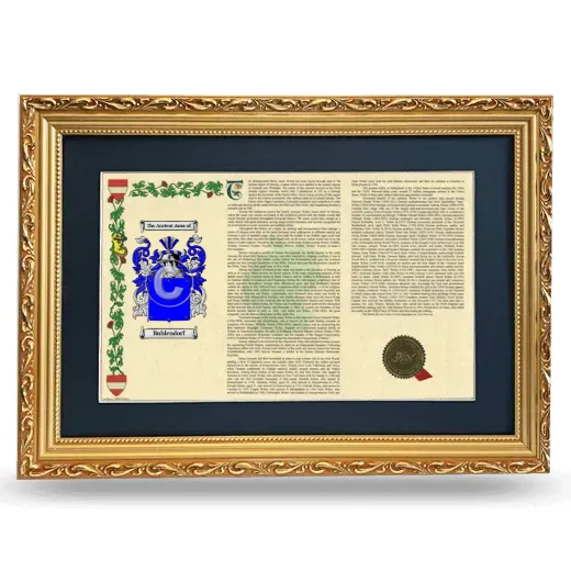 Buhlendorf Deluxe Armorial Landscape Framed - Gold