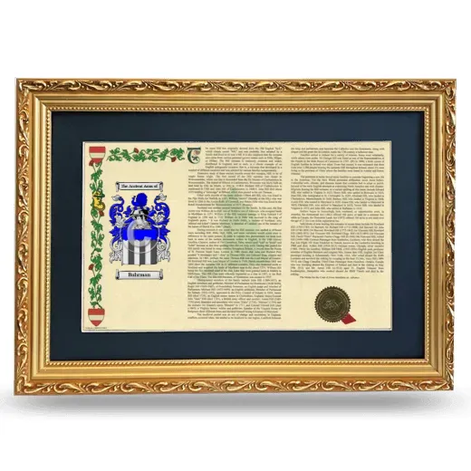 Buhrman Deluxe Armorial Landscape Framed - Gold