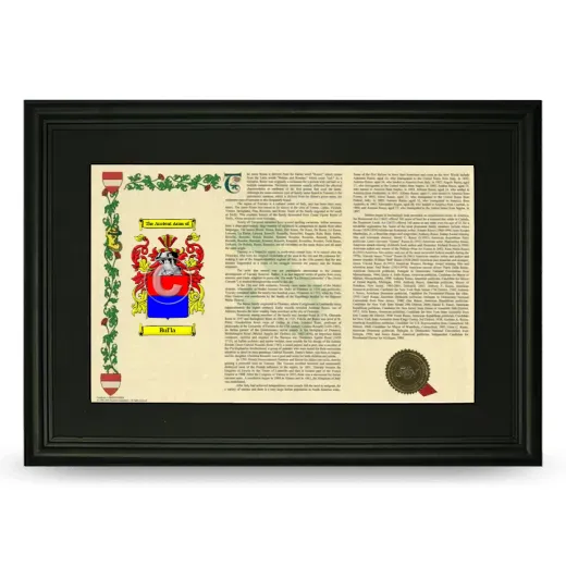 Bul'la Deluxe Armorial Landscape Framed- Black