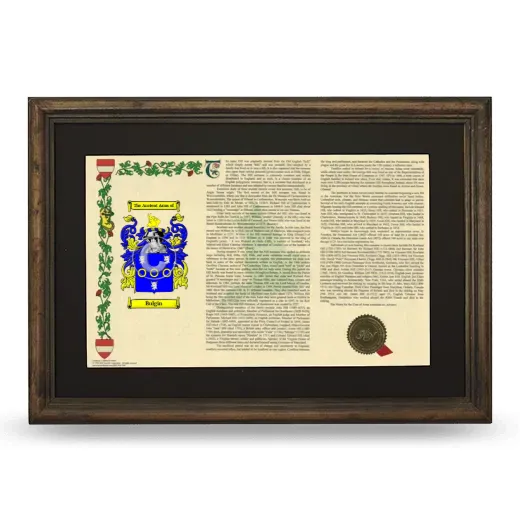 Bulgin Deluxe Armorial Landscape Framed - Brown
