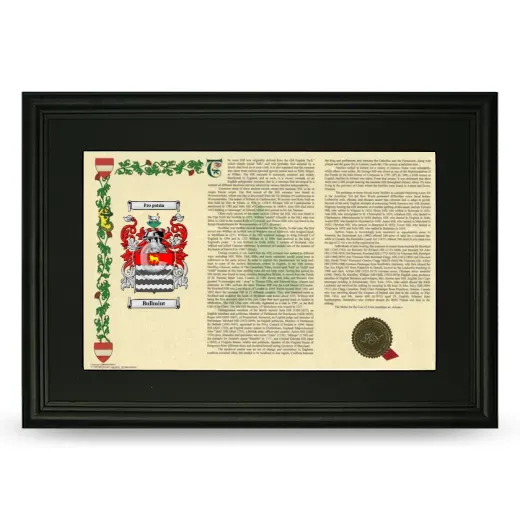 Bullmint Deluxe Armorial Landscape Framed- Black