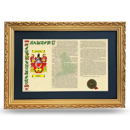Bulwer Deluxe Armorial Landscape Framed - Gold