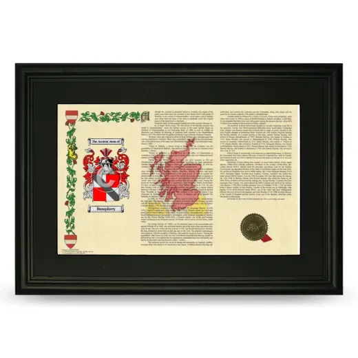 Bumphrey Deluxe Armorial Landscape Framed- Black