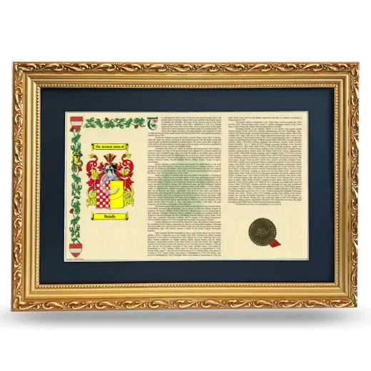 Bunds Deluxe Armorial Landscape Framed - Gold