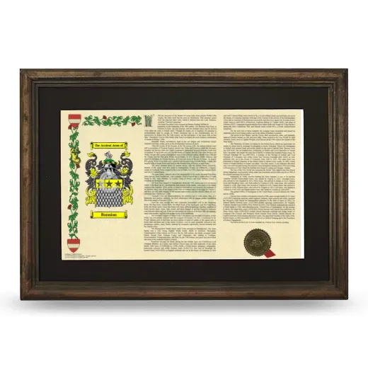 Bunnion Deluxe Armorial Landscape Framed - Brown