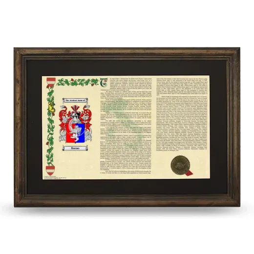 Buono Deluxe Armorial Landscape Framed - Brown