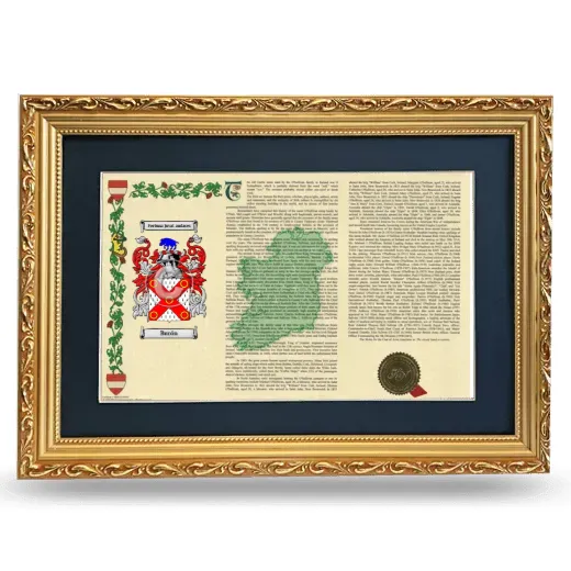 Burón Deluxe Armorial Landscape Framed - Gold