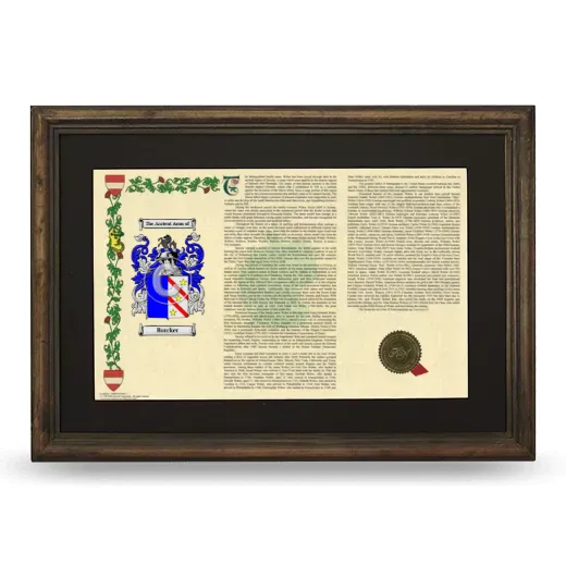 Burcker Deluxe Armorial Landscape Framed - Brown