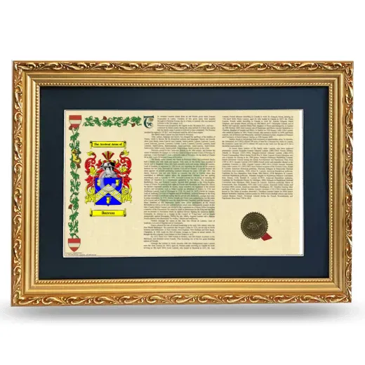 Bureau Deluxe Armorial Landscape Framed - Gold