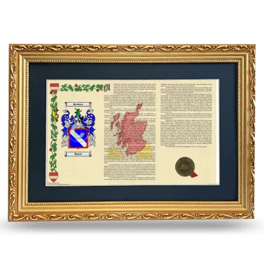 Buret Deluxe Armorial Landscape Framed - Gold