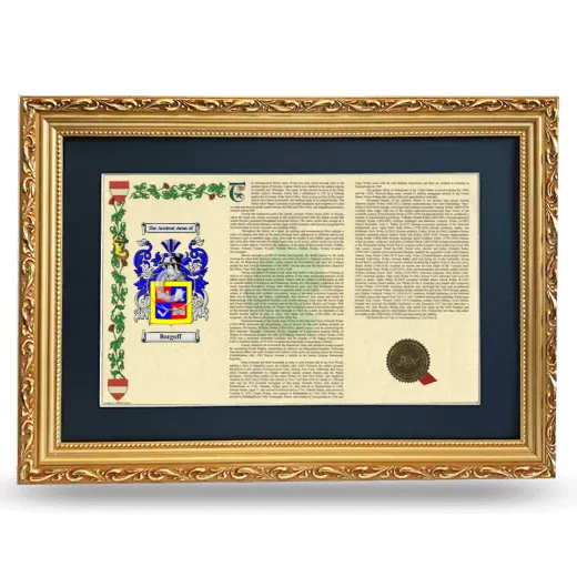 Burgoff Deluxe Armorial Landscape Framed - Gold