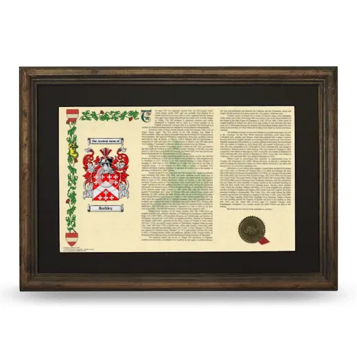 Burkley Deluxe Armorial Landscape Framed - Brown
