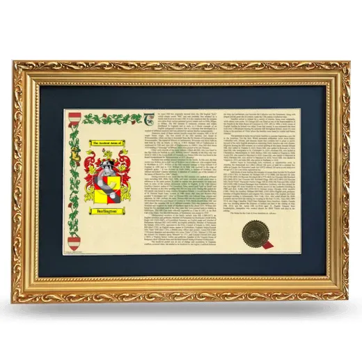 Burlington' Deluxe Armorial Landscape Framed - Gold