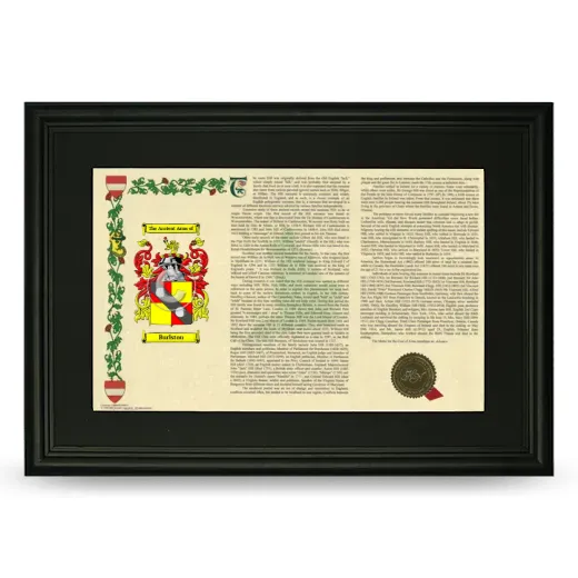 Burlston Deluxe Armorial Landscape Framed- Black