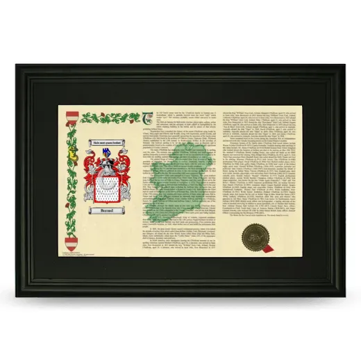Burnul Deluxe Armorial Landscape Framed- Black