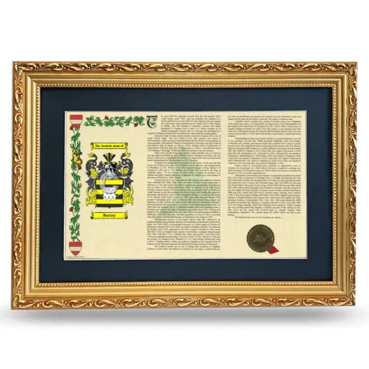Bursay Deluxe Armorial Landscape Framed - Gold